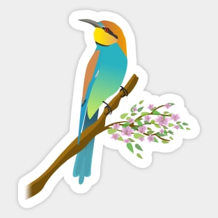 European bee-eater illustration Sticker